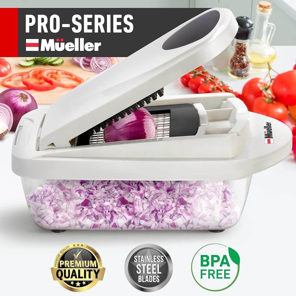81Pqv2ZZSpL. AC SL1500 Mueller Pro Series 10 in 1 8 blade vegetable chopper
