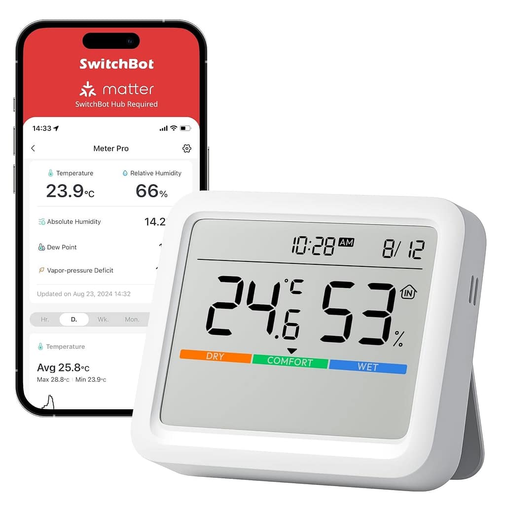 71BcWp2vnRL. SL1500 switchbot bluetooth temperatue and humidity monitor Meter Pro