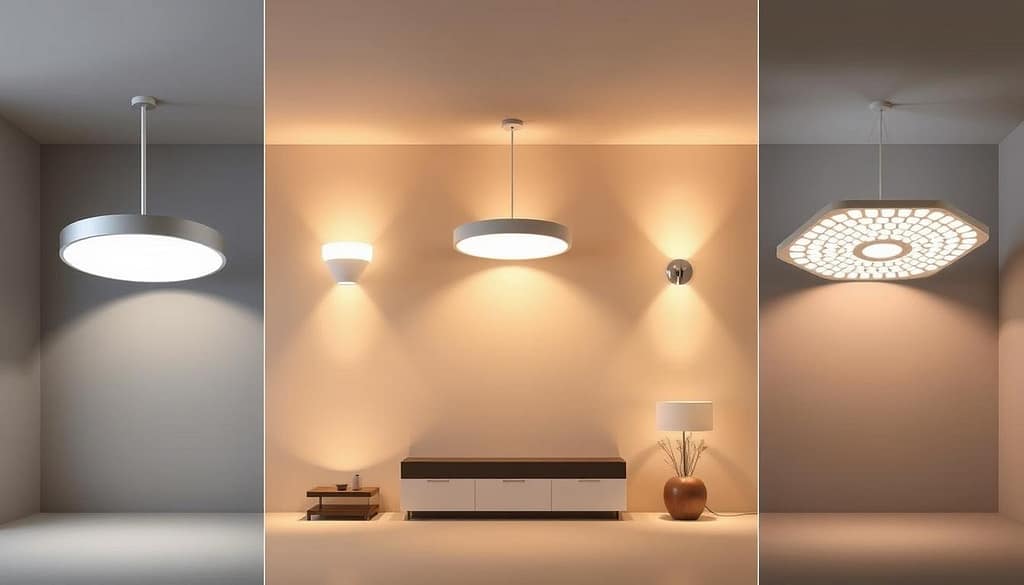 A technical comparison of smart lighting systems, showcasing the key features of Philips Hue, LIFX, and Nanoleaf in a sleek, minimalist layout. The foreground displays the three product logos in a clean, grid-like arrangement, highlighting their distinct visual identities. The middle ground features a series of icons and infographic elements that clearly illustrate the core specifications and capabilities of each system, such as color temperature range, lumen output, wireless connectivity, and compatibility with smart home platforms. The background maintains a neutral, light-colored palette to allow the technical information to take center stage, conveying a sense of professionalism and attention to detail. The overall composition aims to provide a comprehensive, at-a-glance comparison of these leading smart lighting solutions. Philips Hue vs. LIFX vs. Nanoleaf