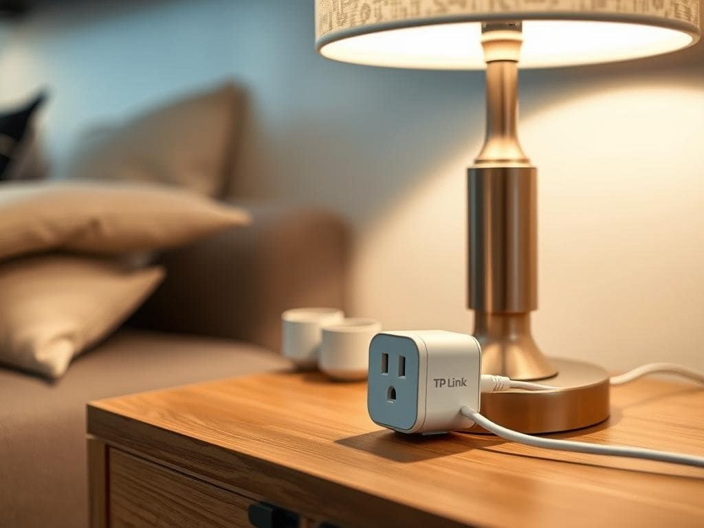 Smart plug connected to a lamp in a rental apartment Clever Smart Home Solutions for Renters
